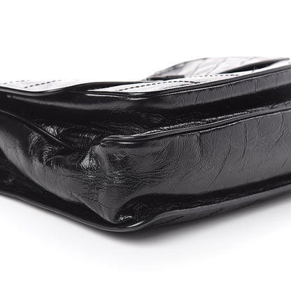 Saint Laurent Crinkled Calfskin Matelasse Monogram Large Niki Chain Satchel Black 8 of 9