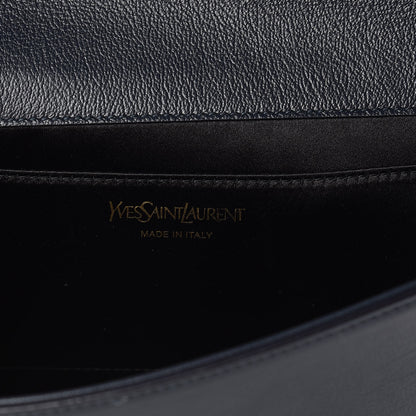 Saint Laurent Calfskin Monogram Large Belle De Jour Clutch Navy 6 of 9
