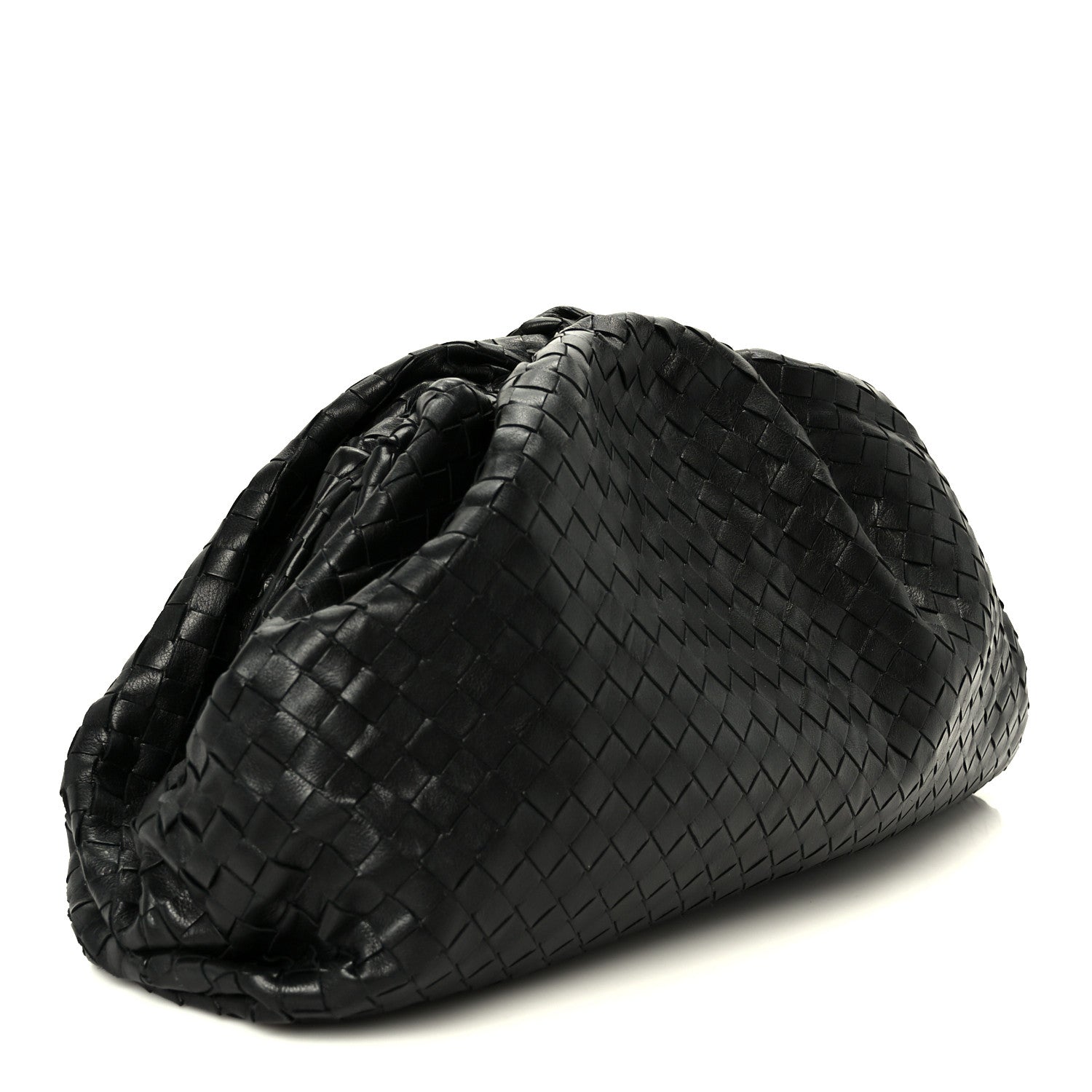 Bottega Veneta Nappa Maxi Intreccio The Pouch Oversized Clutch Black 3 of 11
