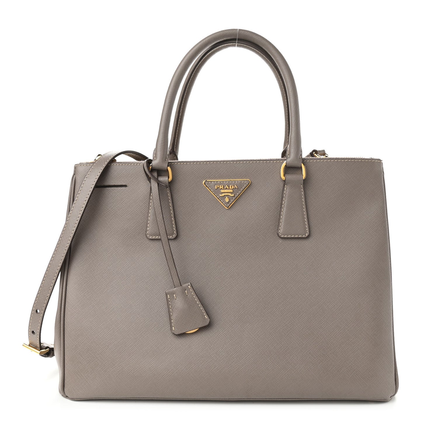 Saffiano Medium Galleria Double Zip Tote Argilla