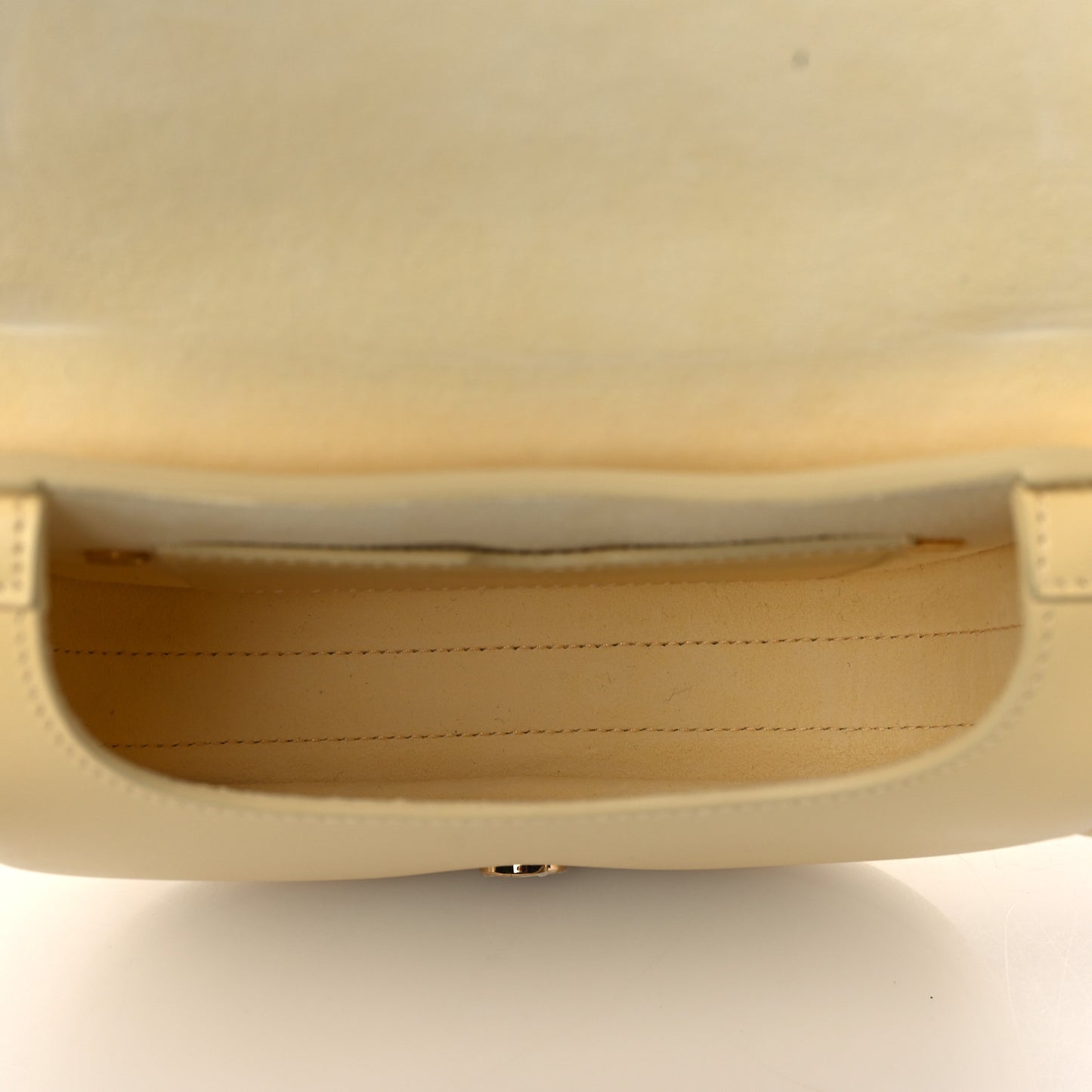 Box Calfskin Small Bobby Flap Pale Yellow