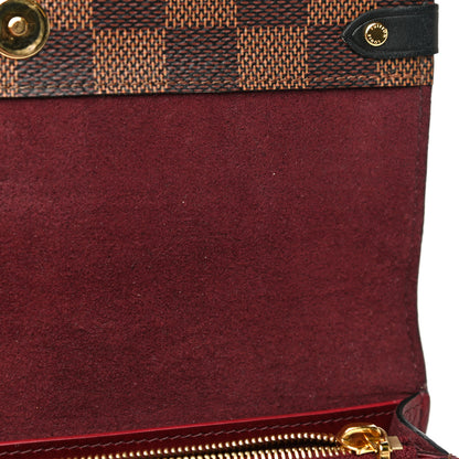 Louis Vuitton Damier Ebene Vavin Chain Wallet Red 12 of 16