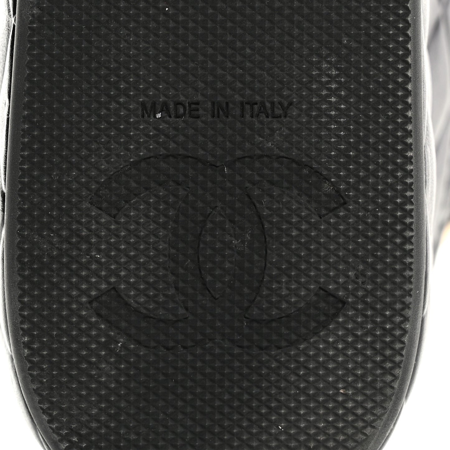 Shiny Calfskin Logo Platform Sandals 36 Black