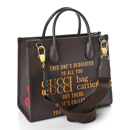 Gucci Textured Dollar Calfskin Gucci 100 Small Tote Bag New Acero Multicolor 3 of 8