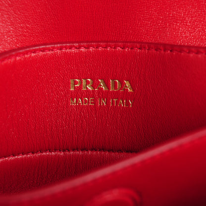 Prada Saffiano Cuir Medium Double Bag Black Fuoco 6 of 6