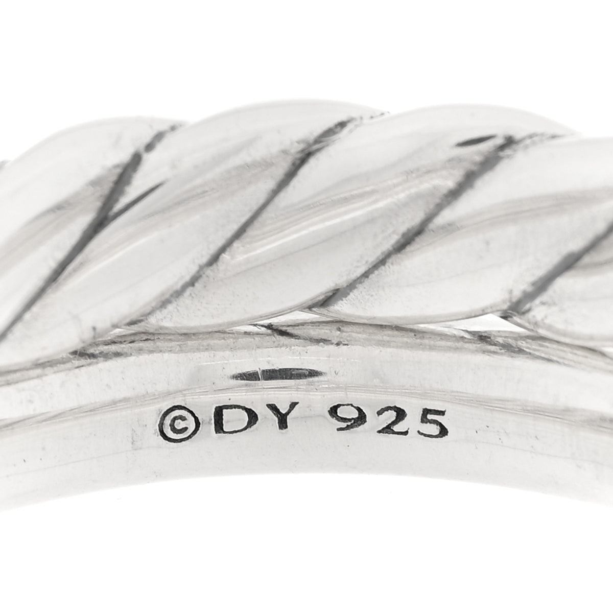 Sterling Silver 8mm Mercer Two Row Ring 60 9