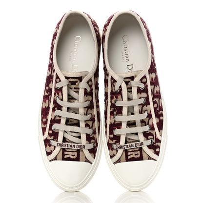Christian Dior Canvas Oblique Walk'N'Dior Low Top Sneakers 38.5 Deep Amaranth 5 of 10