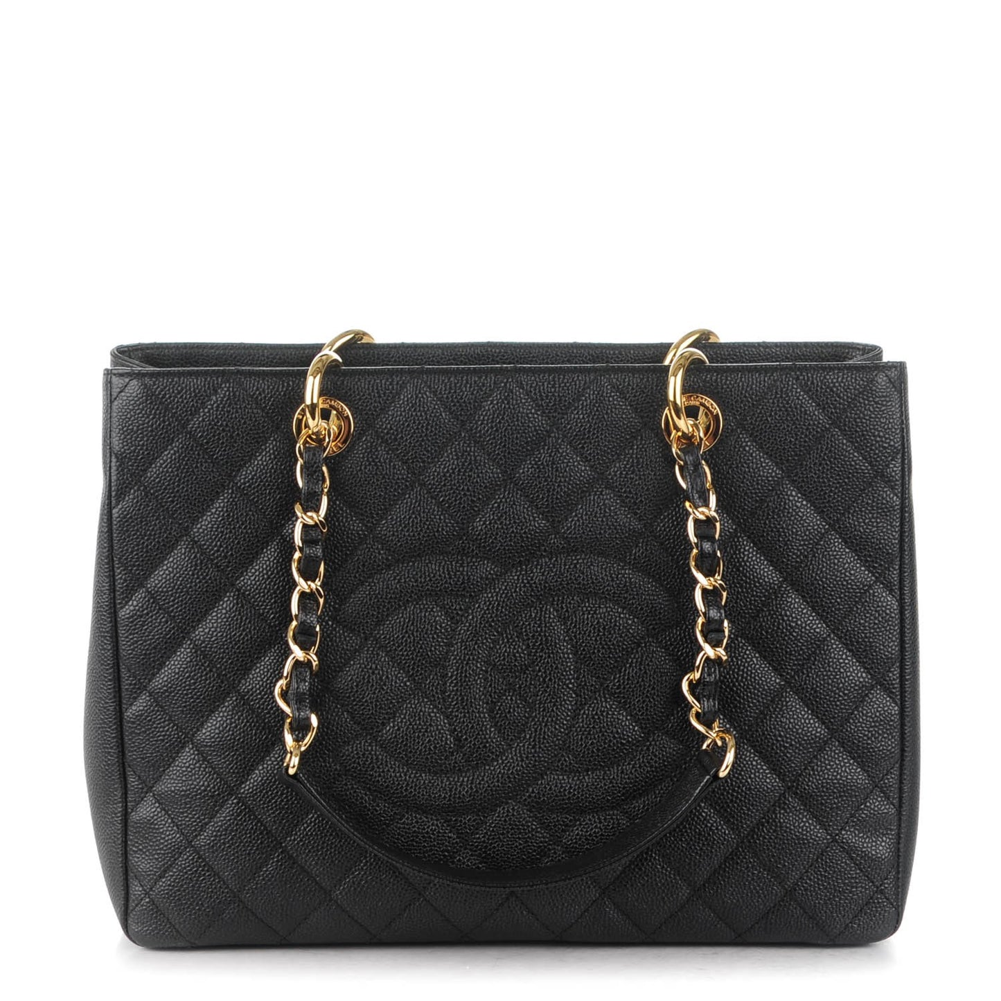 Caviar Quilted Grand Shopping Tote GST Black