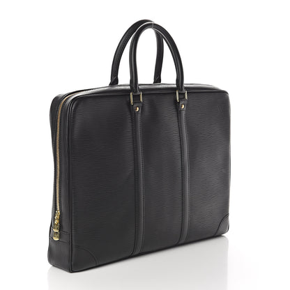 Louis Vuitton Epi Porte-Documents Voyage Briefcase Black 2 of 8