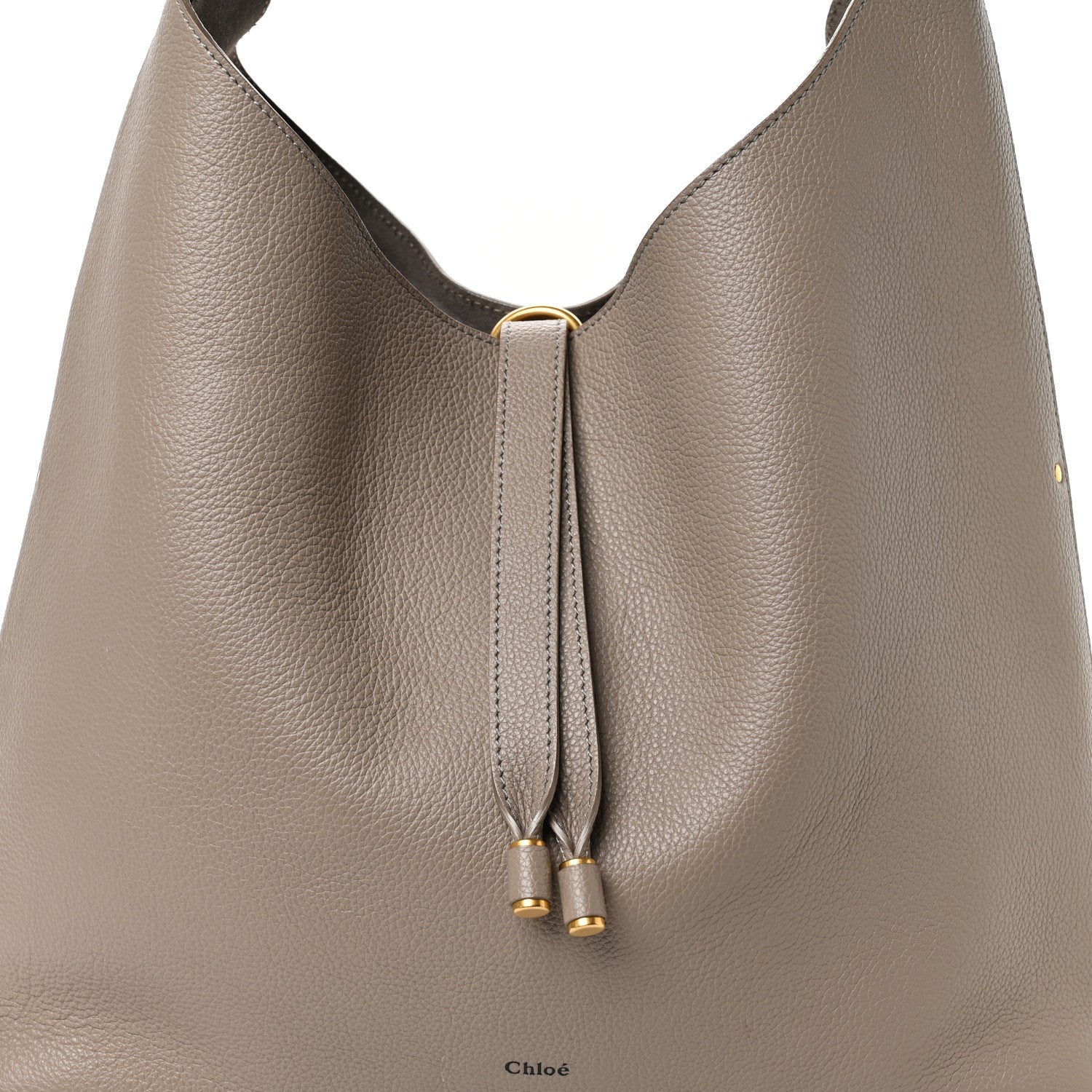 Chloe Grained Calfskin Marcie Hobo Bag Motty Grey Motty Grey 8 of 10