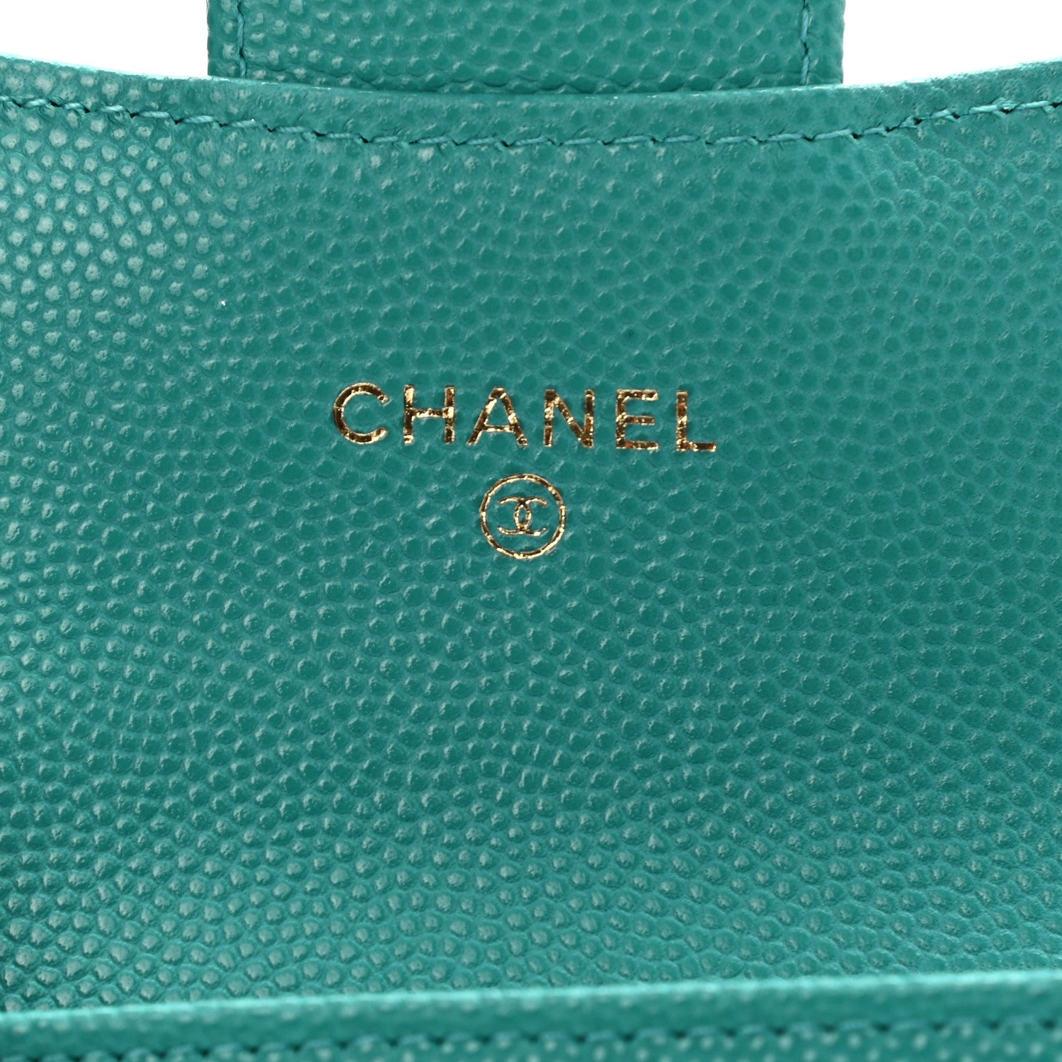 Chanel Caviar Quilted Flap Card Holder Wallet Turquoise 5 of 8