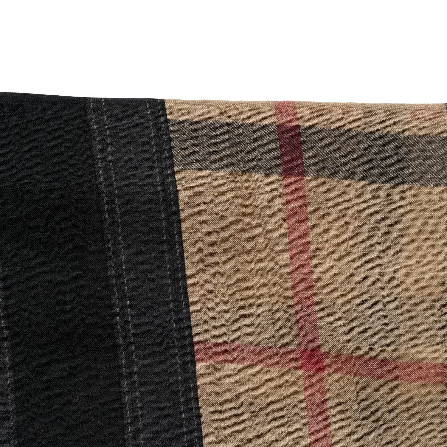 Burberry Modal Cashmere Haymarket Check Scarf Grey 5 of 5