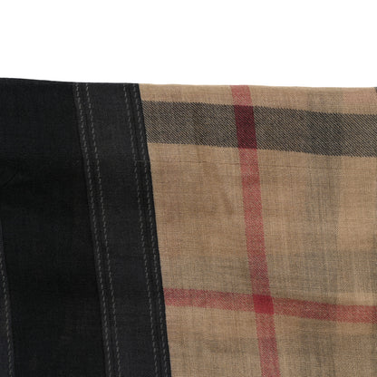 Burberry Modal Cashmere Haymarket Check Scarf Grey 5 of 5