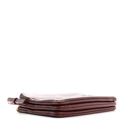 Celine Lambskin Small Trio Crossbody Bag Burgundy 4 of 14