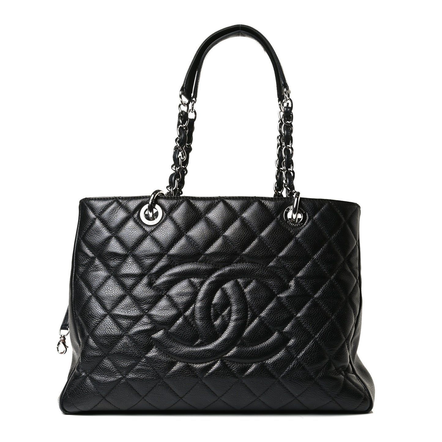 Caviar Quilted Grand Shopping Tote GST Black