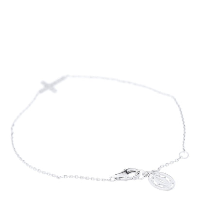 Cartier 18K White Gold Diamond Symbols Cross Bracelet 3 of 5