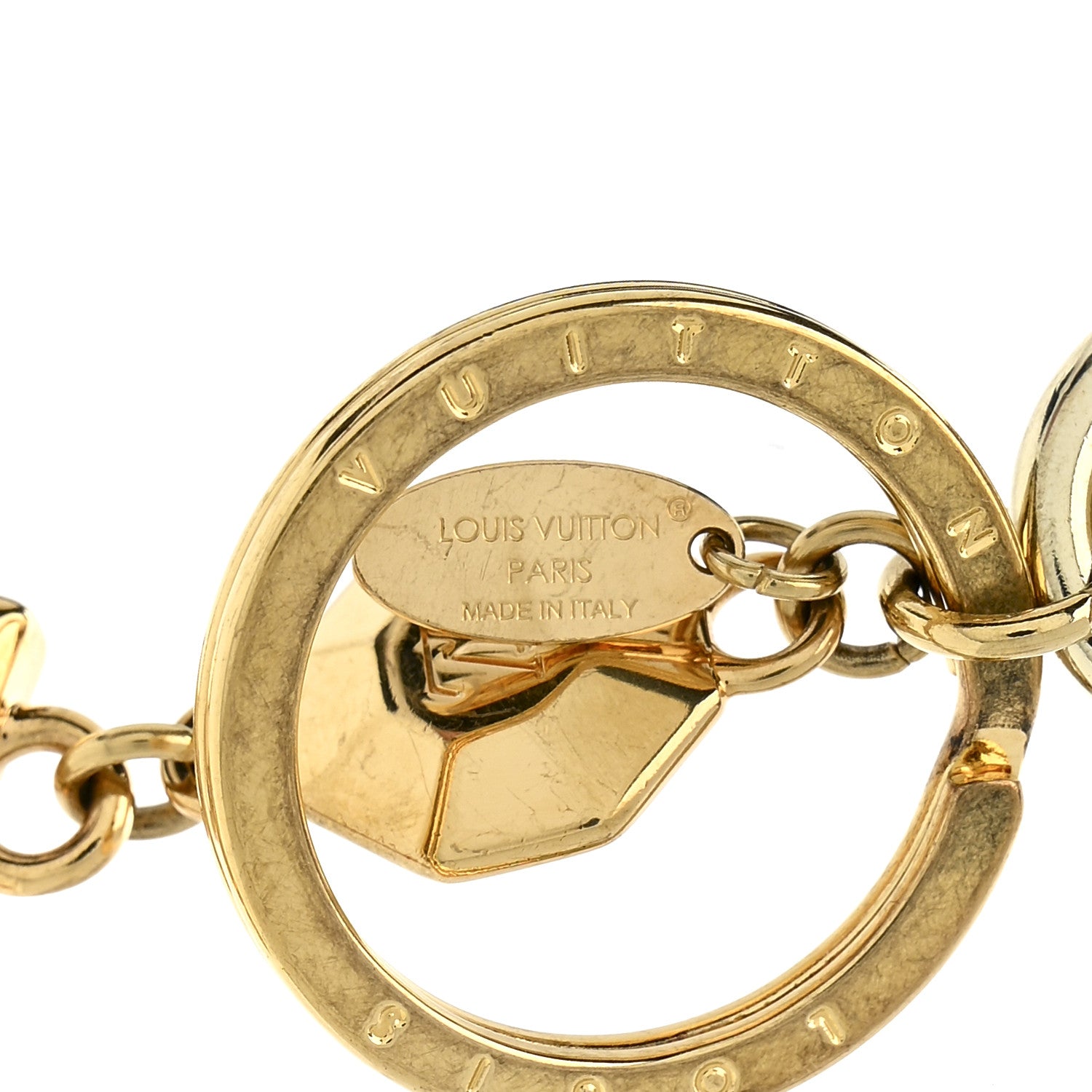 Louis Vuitton LV Facettes Bag Charm Key Holder Gold 1801777