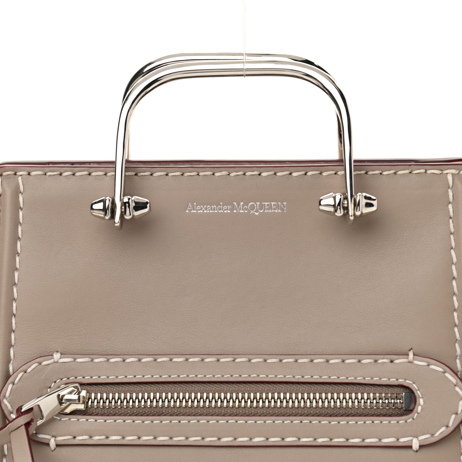 Alexander McQueen Calfskin The Short Story Shoulder Bag Taupe 13 of 14