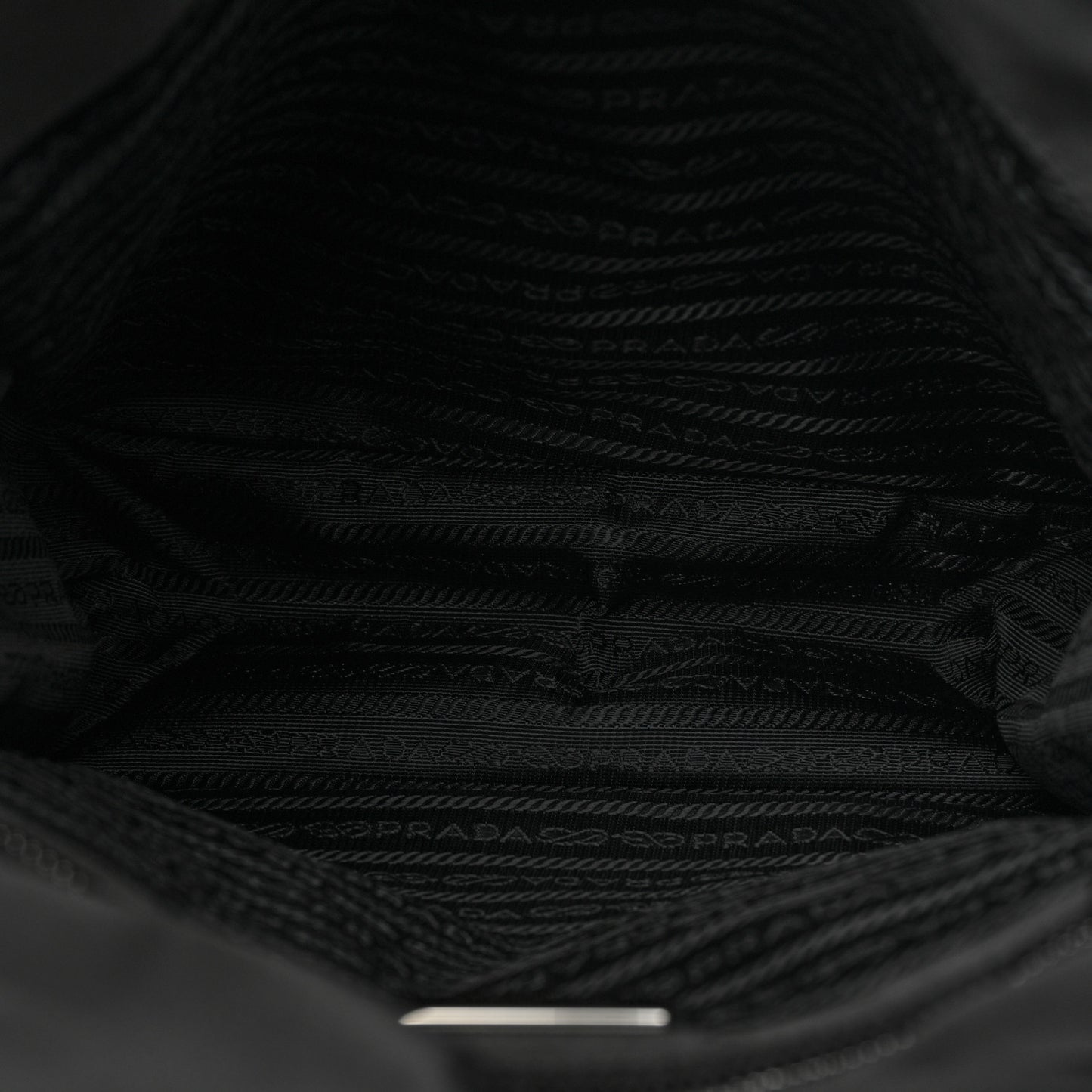 Tessuto Nylon Saffiano Logo Messenger Bag Black