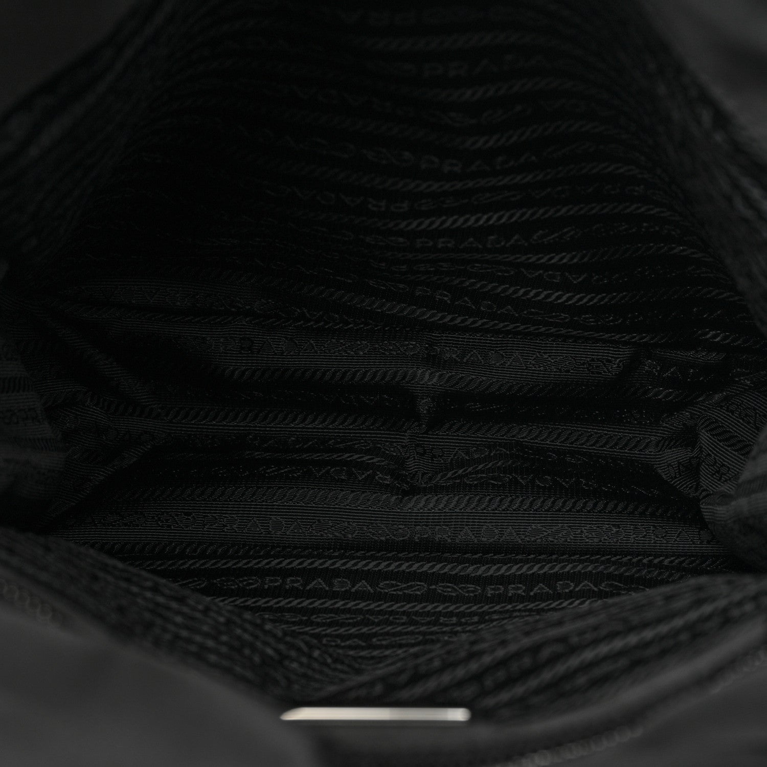 Prada Tessuto Nylon Saffiano Logo Messenger Bag Black 4 of 6