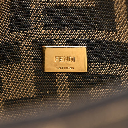 Fendi Fabric Jacquard FF 1974 Mini Baguette Tobacco Moro Black 6 of 13