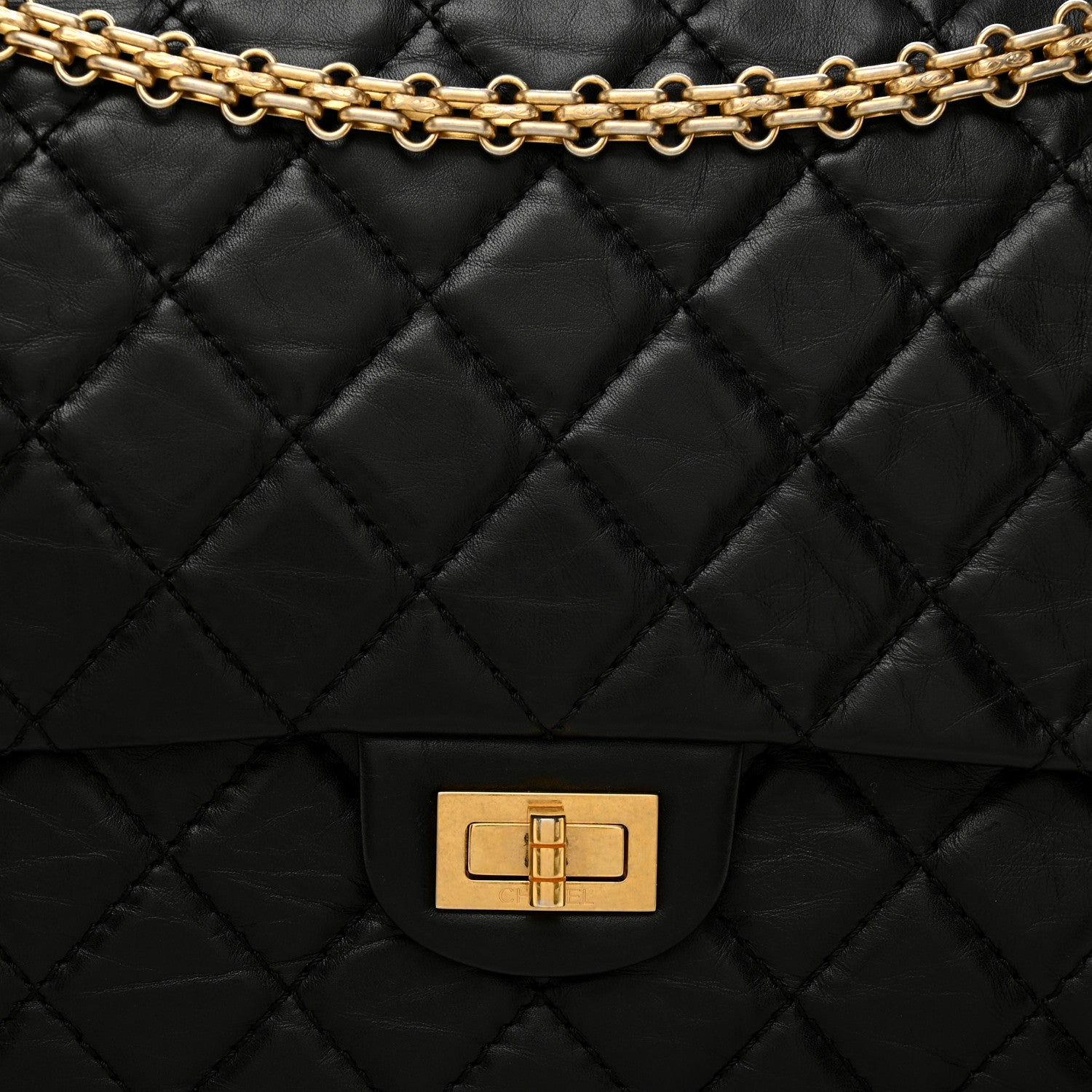 Chanel Aged Calfskin Quilted 2.55 Reissue 226 Flap Black 8 of 10