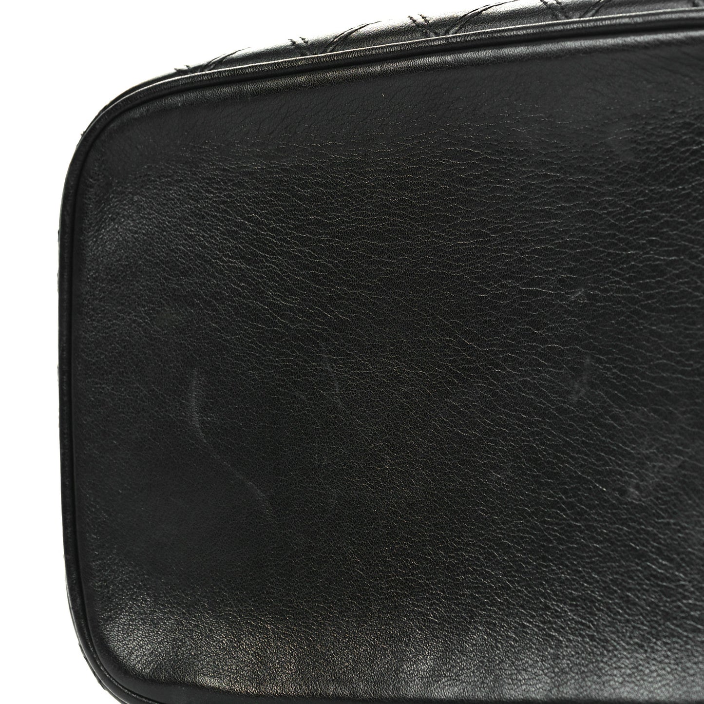 Lambskin Vanity Cosmetic Case Black