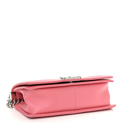 Chanel Calfskin Chevron Quilted Medium Boy Flap Pink 4 of 10