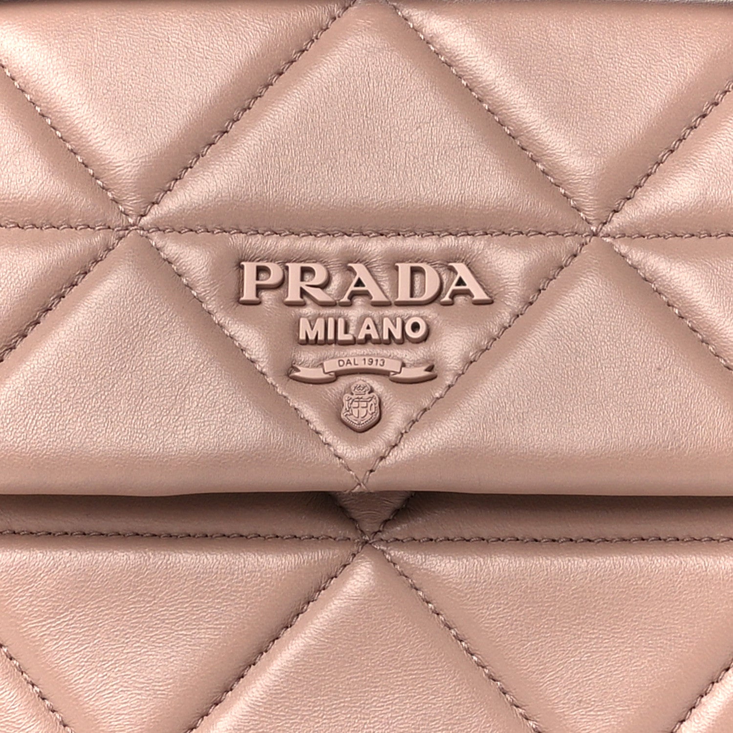 Prada Nappa Triangle Stitched Large Spectrum Bag Cipria 8 of 10