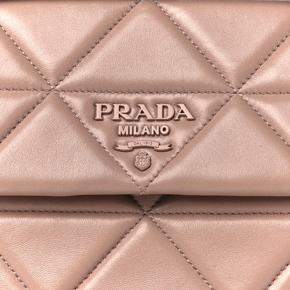 Prada Nappa Triangle Stitched Large Spectrum Bag Cipria 8 of 10