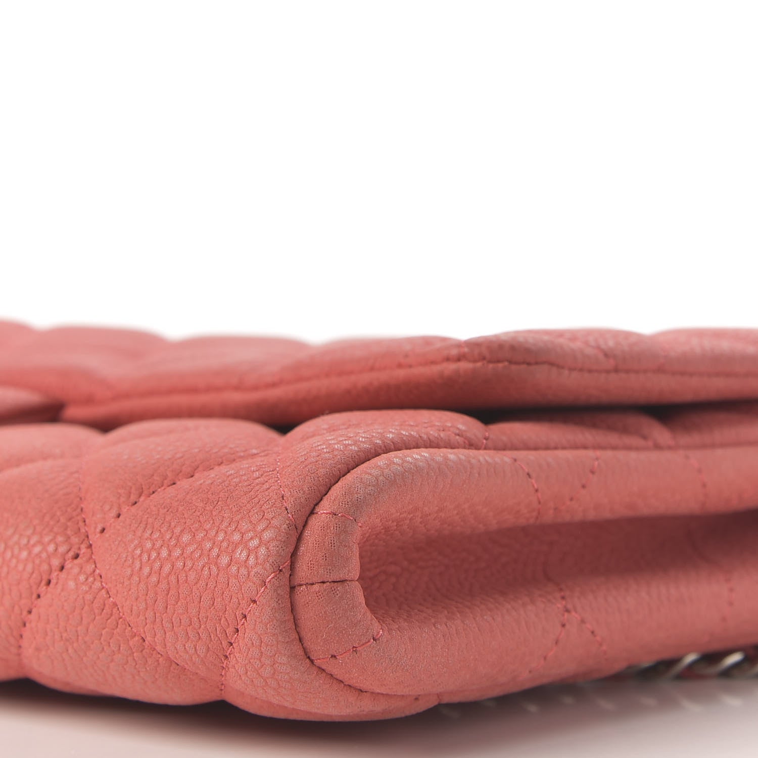 Chanel Iridescent Caviar Quilted Clutch With Chain Flap Coral 7 of 9