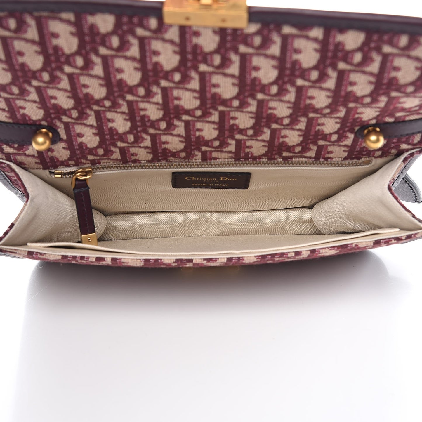 Oblique DiorAddict Flap Bag Burgundy
