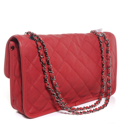 Chanel Caviar French Riviera Large Flap Red 3 of 9