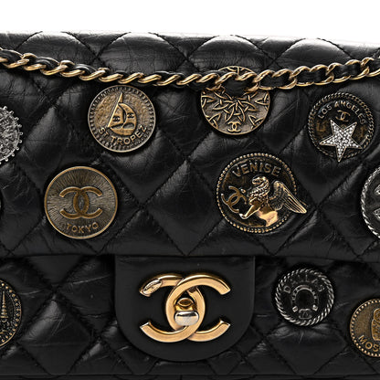 Chanel Aged Calfskin Quilted Mini Medallion Flap Black 8 of 10