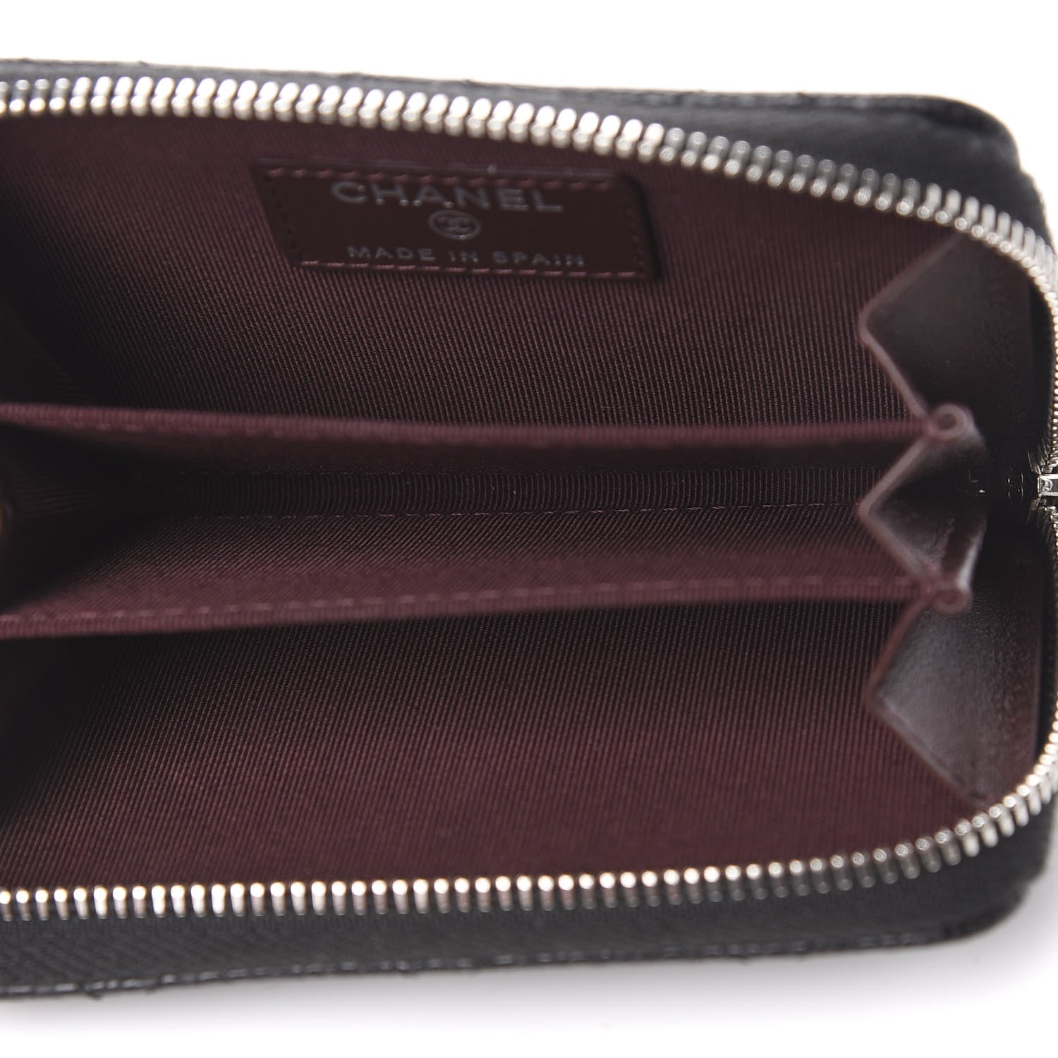Chanel Caviar Quilted Zip Coin Purse Black 5 of 8