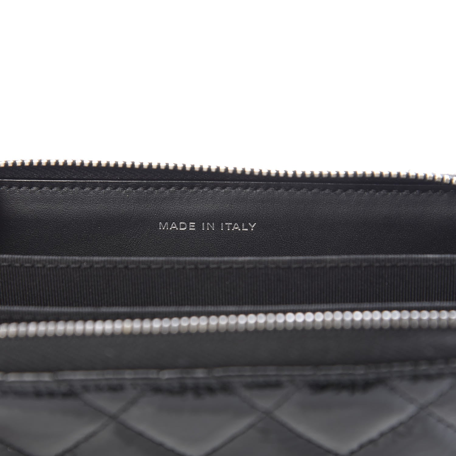 Chanel Patent Goatskin Paris Dallas Zip Around Wallet Black 7 of 11