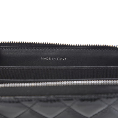 Chanel Patent Goatskin Paris Dallas Zip Around Wallet Black 7 of 11