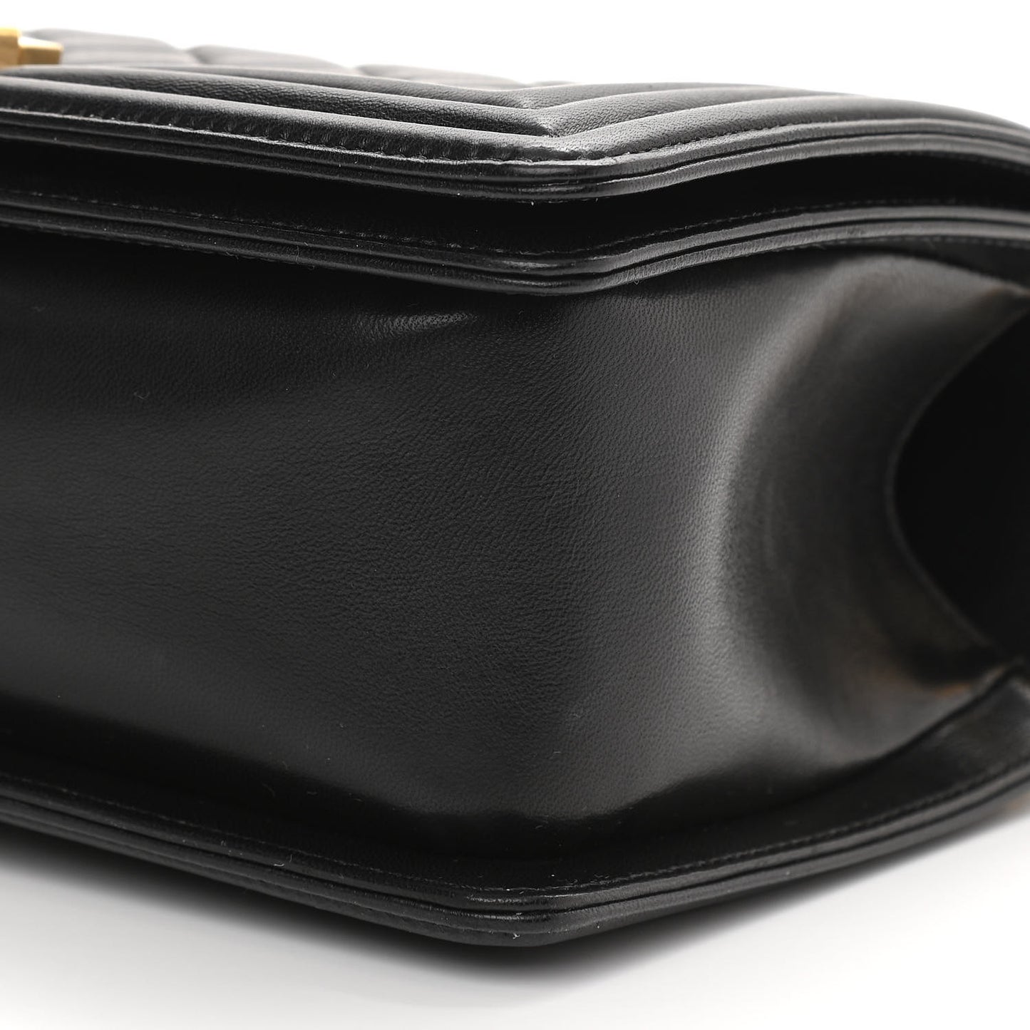 Lambskin Quilted Medium Boy Flap Black