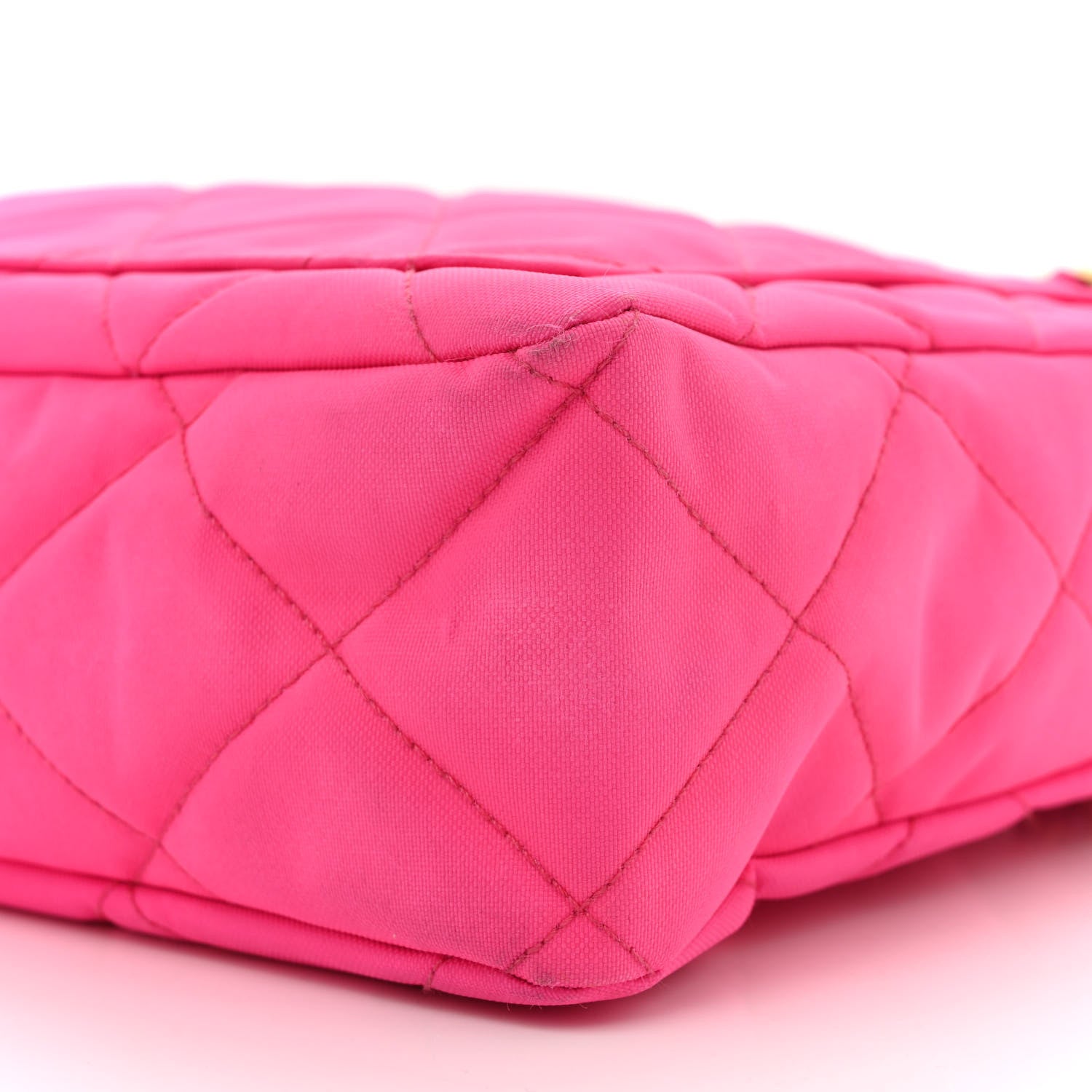 Chanel Canvas Quilted Shoulder Bag Pink 10 of 13