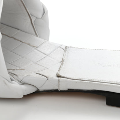 Bottega Veneta Nappa Maxi Intrecciato Lido Flat Sandals 39.5 Optic White 12 of 13