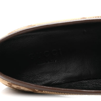 Gucci Monogram Jumbo GG Malaga Kid Horsebit Womens Jordaan Loafers 35.5 Beige Ebony New Acero 8 of 10