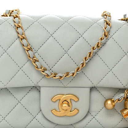 Chanel Lambskin Quilted Mini Pearl Crush Flap Light Grey 8 of 10
