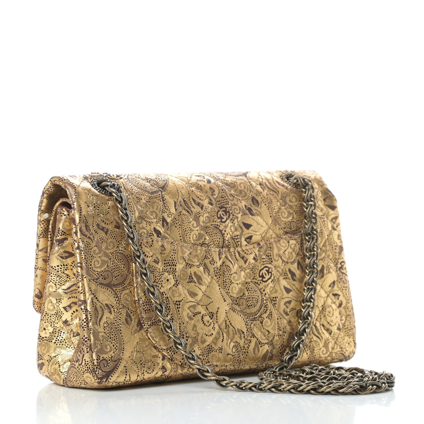 Buffalo Hand Painted Lace 2.55 Reissue 225 Flap Gold