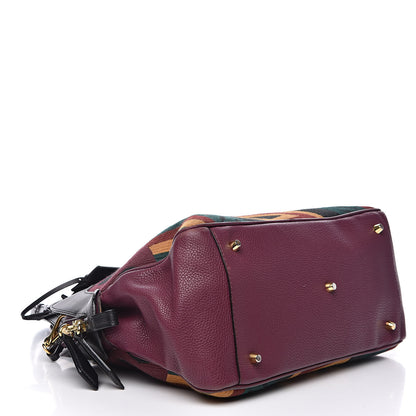 Burberry Calfskin Tapestry Milverton Satchel Multicolor 4 of 17