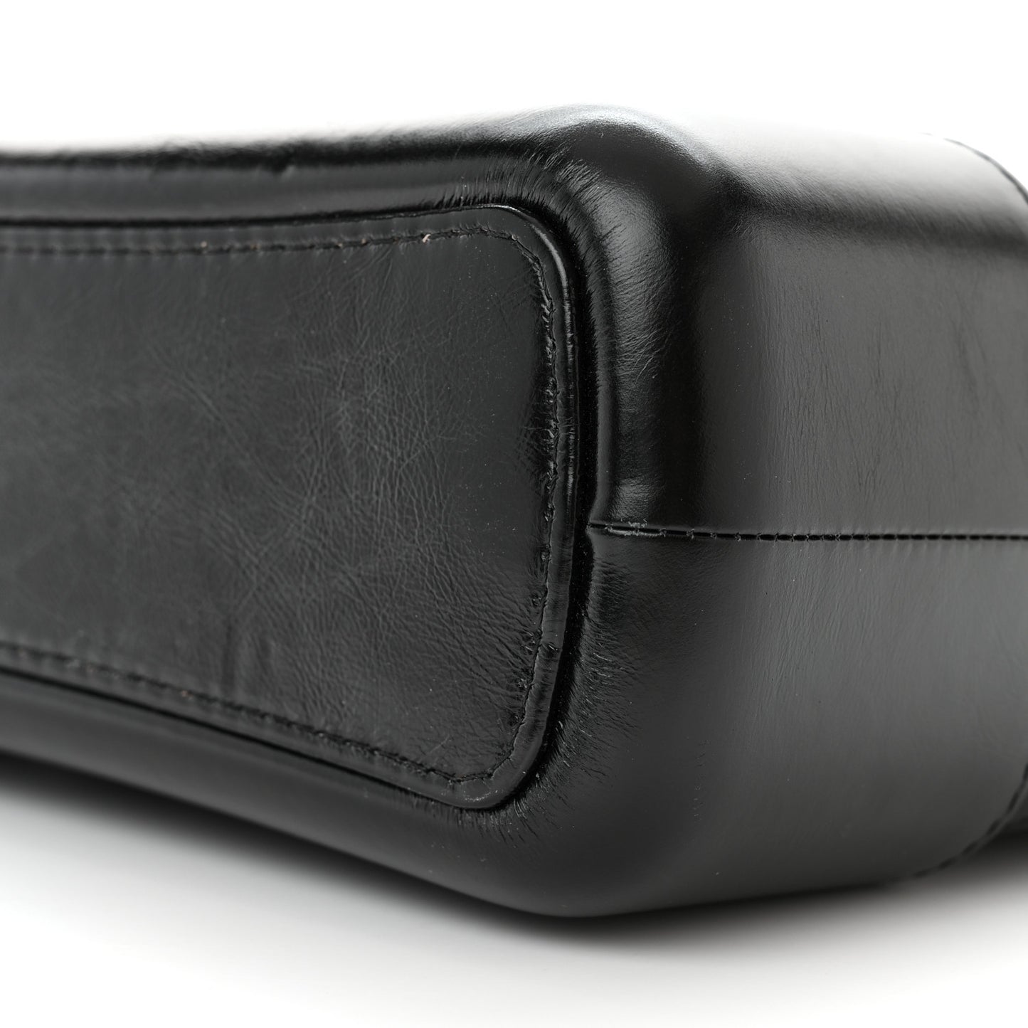 Aged Calfskin Quilted Medium Gabrielle Hobo Black