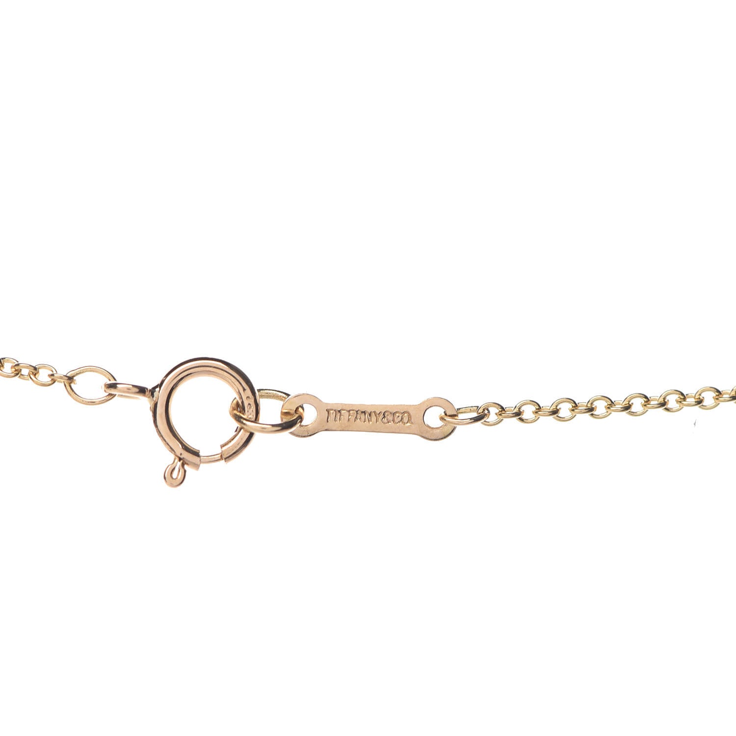 Tiffany 18K Yellow Gold 11mm Elsa Peretti Bean Pendant Necklace 6 of 7