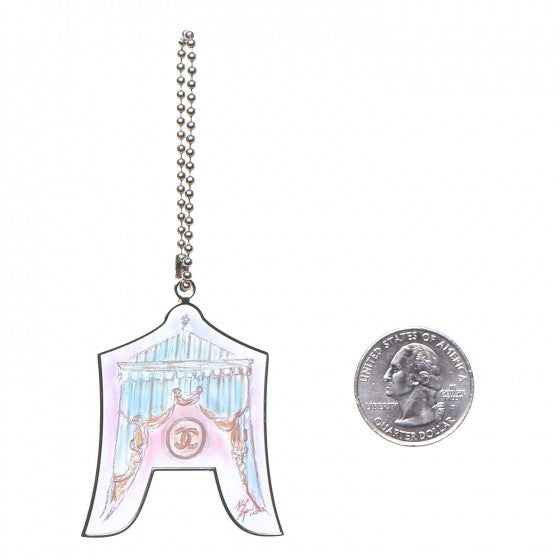 Enamel Circus Tent Bag Charm Pink Blue Silver