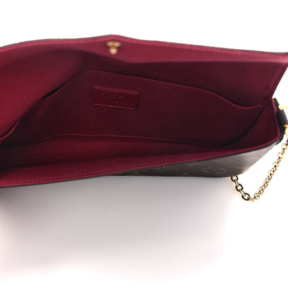 Louis Vuitton Monogram Pochette Felicie Chain Wallet Fuchsia 6 of 11