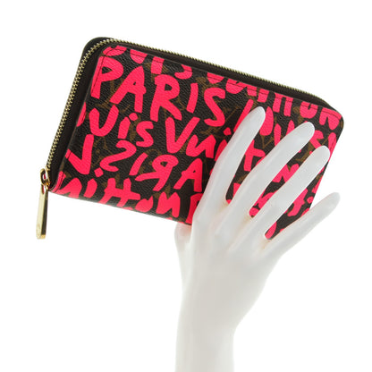Louis Vuitton Monogram Graffiti Zippy Wallet Fuchsia 2 of 7