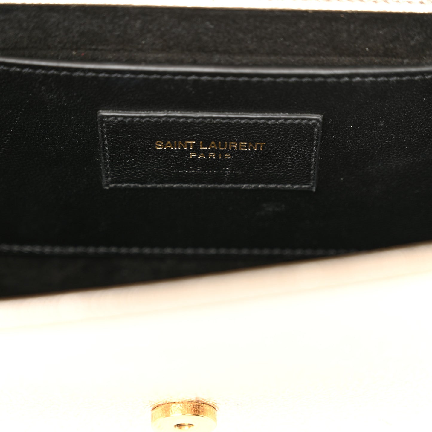 Metallic Calfskin  Star Studded Monogram Wallet on Chain Pale Gold